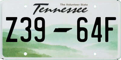 TN license plate Z3964F