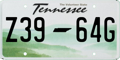 TN license plate Z3964G