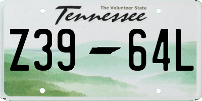 TN license plate Z3964L