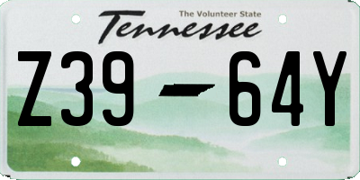TN license plate Z3964Y