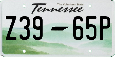 TN license plate Z3965P
