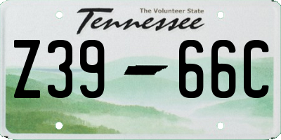 TN license plate Z3966C