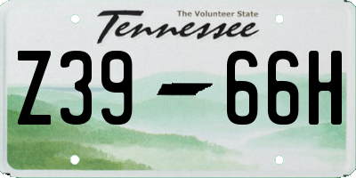 TN license plate Z3966H