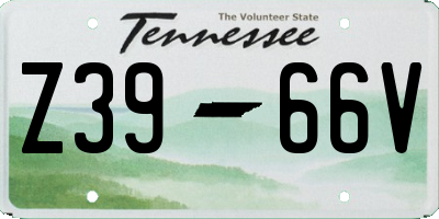 TN license plate Z3966V