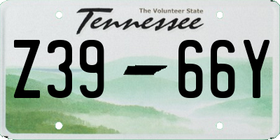 TN license plate Z3966Y