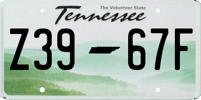 TN license plate Z3967F