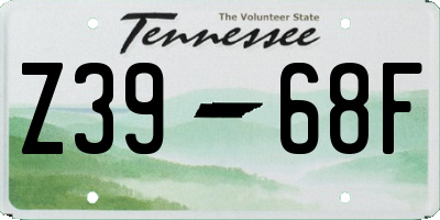 TN license plate Z3968F