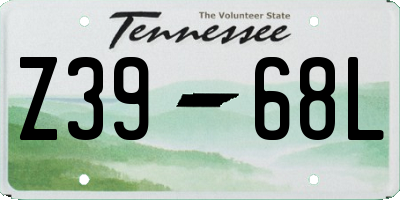 TN license plate Z3968L