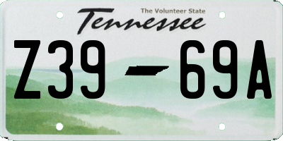 TN license plate Z3969A