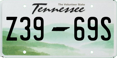 TN license plate Z3969S