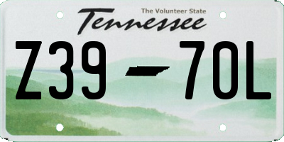TN license plate Z3970L