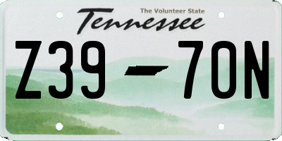 TN license plate Z3970N