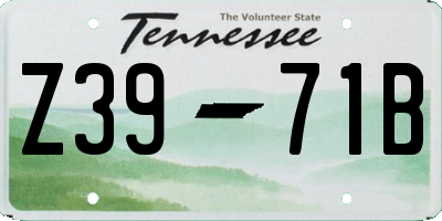 TN license plate Z3971B