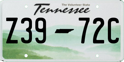 TN license plate Z3972C