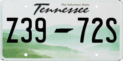 TN license plate Z3972S