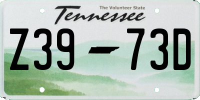 TN license plate Z3973D