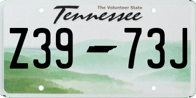 TN license plate Z3973J