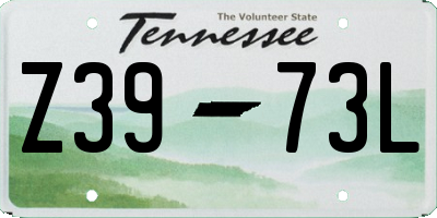 TN license plate Z3973L