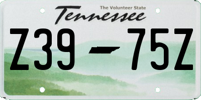 TN license plate Z3975Z