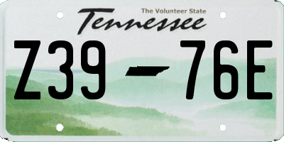 TN license plate Z3976E