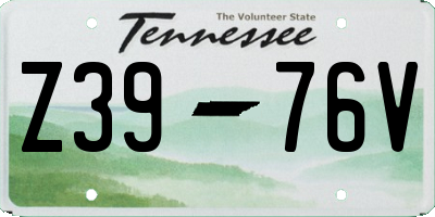 TN license plate Z3976V