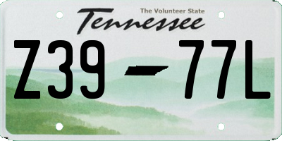 TN license plate Z3977L