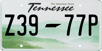 TN license plate Z3977P