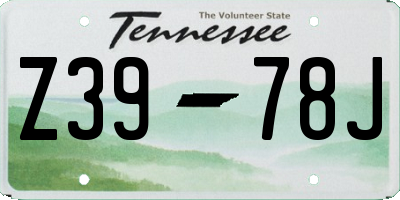 TN license plate Z3978J