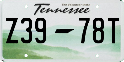 TN license plate Z3978T