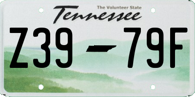 TN license plate Z3979F