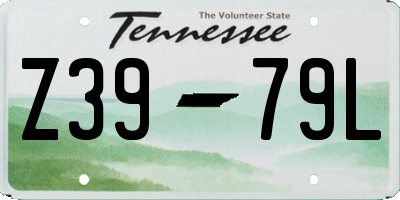 TN license plate Z3979L