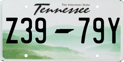 TN license plate Z3979Y