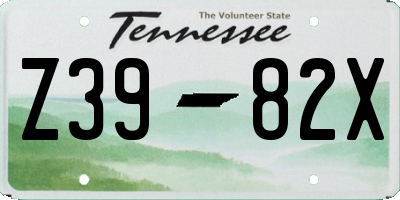 TN license plate Z3982X