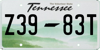 TN license plate Z3983T