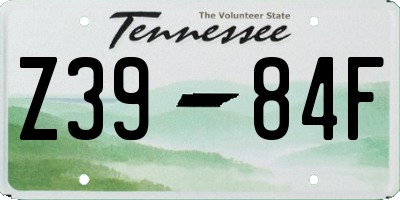 TN license plate Z3984F