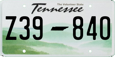 TN license plate Z3984O