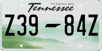 TN license plate Z3984Z