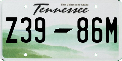 TN license plate Z3986M