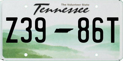 TN license plate Z3986T