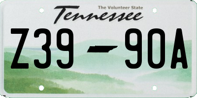 TN license plate Z3990A