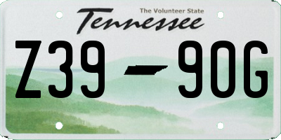 TN license plate Z3990G