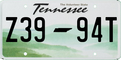 TN license plate Z3994T