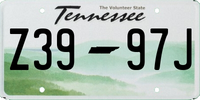TN license plate Z3997J