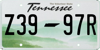 TN license plate Z3997R