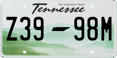 TN license plate Z3998M