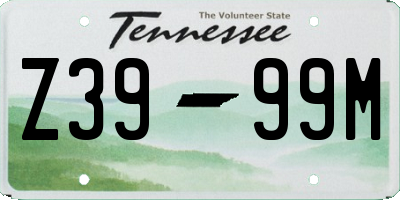 TN license plate Z3999M