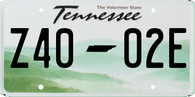 TN license plate Z4002E