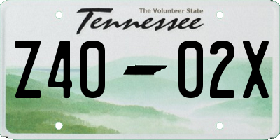 TN license plate Z4002X