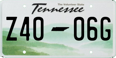 TN license plate Z4006G