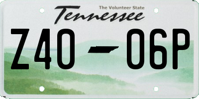 TN license plate Z4006P